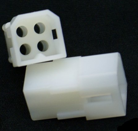 1 connecteur "male"  Molex 0.093" 4 pins 2x2